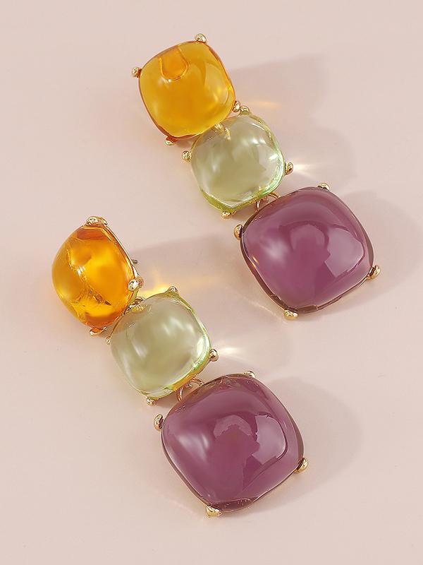 Geometric Drop Earrings Earrings Accessories Product Image