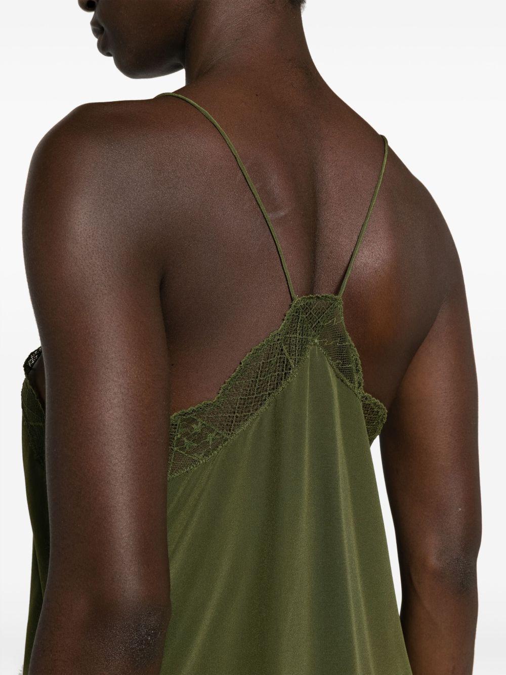 lace-trim silk cami top Product Image