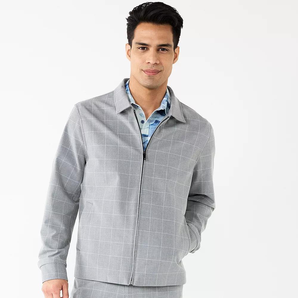 Men's Apt. 9® Premier Flex Slim-Fit Shirt Suit Jacket, Size: Small, Light Gray Windowpane Product Image