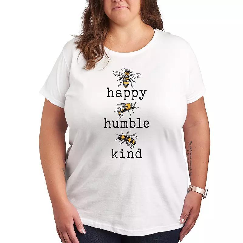 Plus Bee Happy Bee Humble Bee Kind Graphic Tee, Womens Product Image