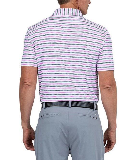 IBKUL Short Sleeve Landon Stripe Polo Shirt Product Image