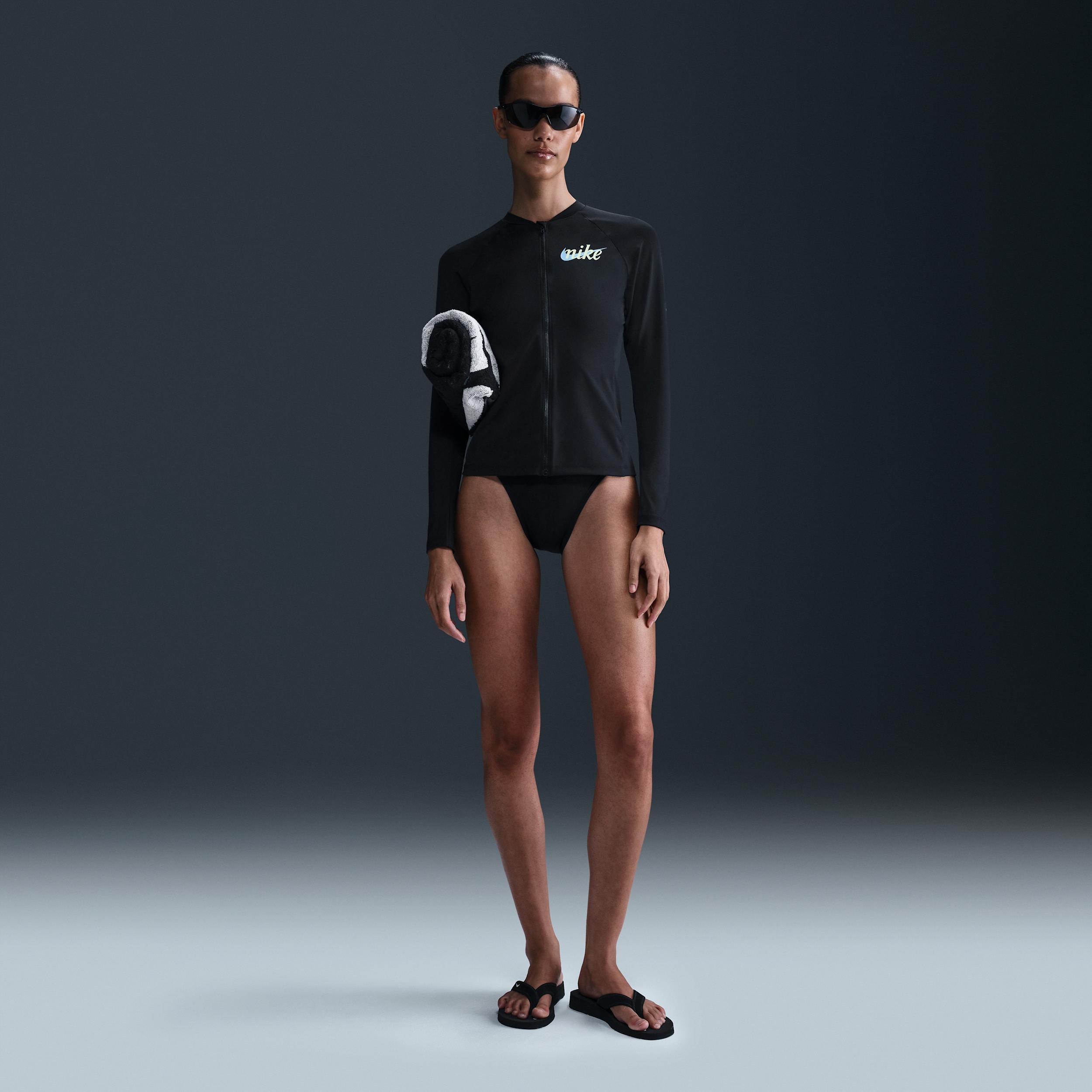 Nike Women's Swim Essential Long-Sleeve Zip Hydroguard Product Image