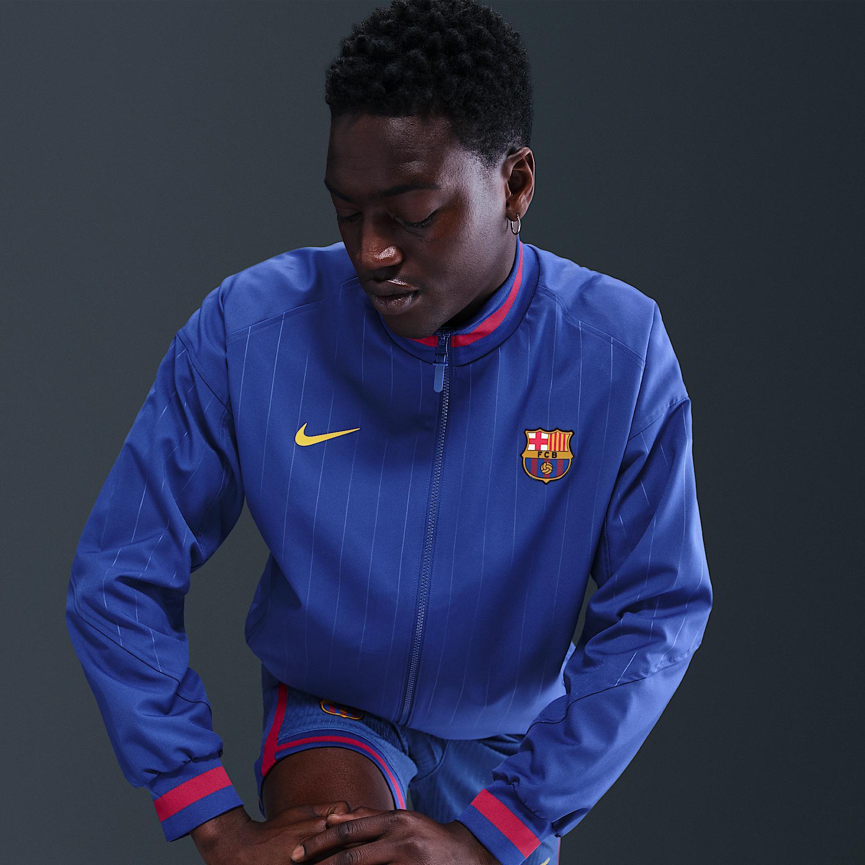 FC Barcelona Strike Home Men's Nike Dri-FIT Soccer Anthem Jacket Product Image