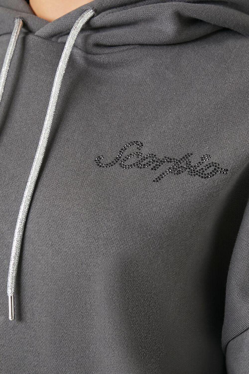 Fleece Rhinestone Scorpio Graphic Hoodie | Forever 21 Product Image