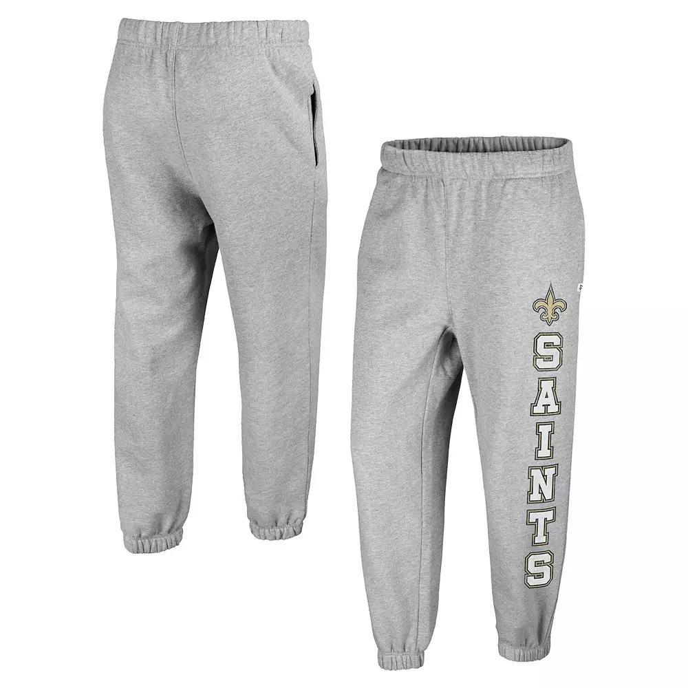 Women's '47 Gray New Orleans Saints Double Pro Harper Jogger Sweatpants, Size: Small, Grey Product Image