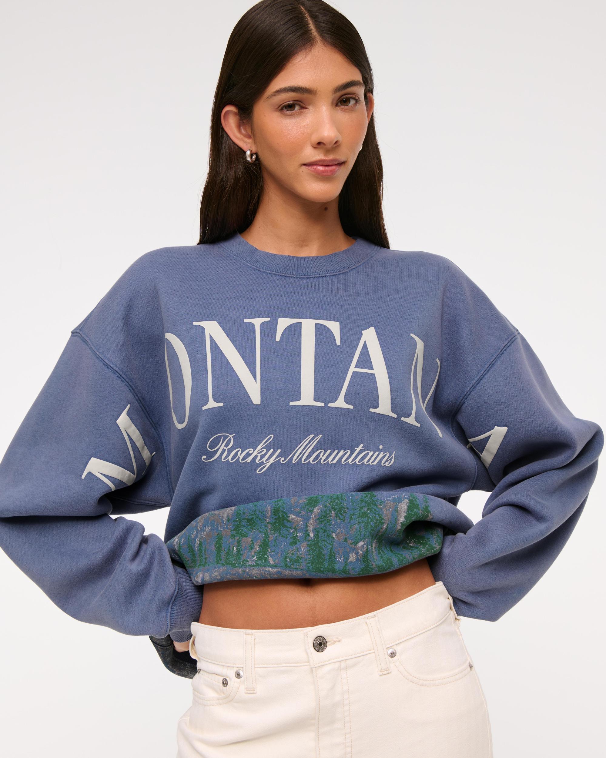 Scenic Rocky Mountains Vintage Sunday Crew Product Image