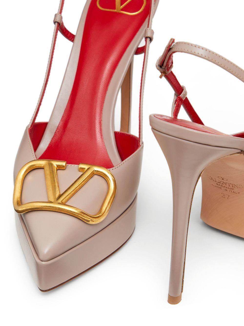 VLogo Signature 120mm slingback pumps Product Image