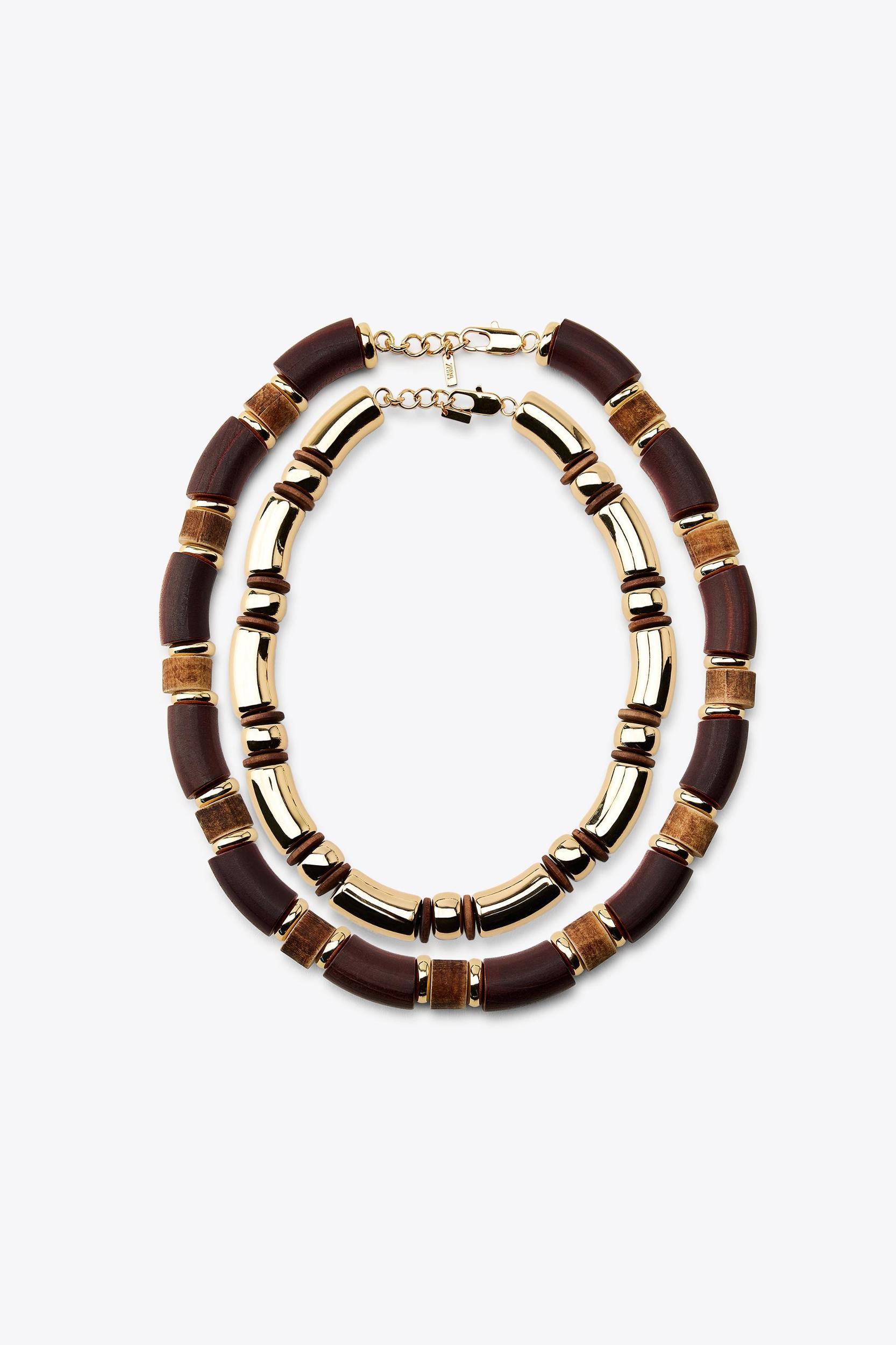 3-PACK OF ELASTIC WOOD BRACELETS Product Image