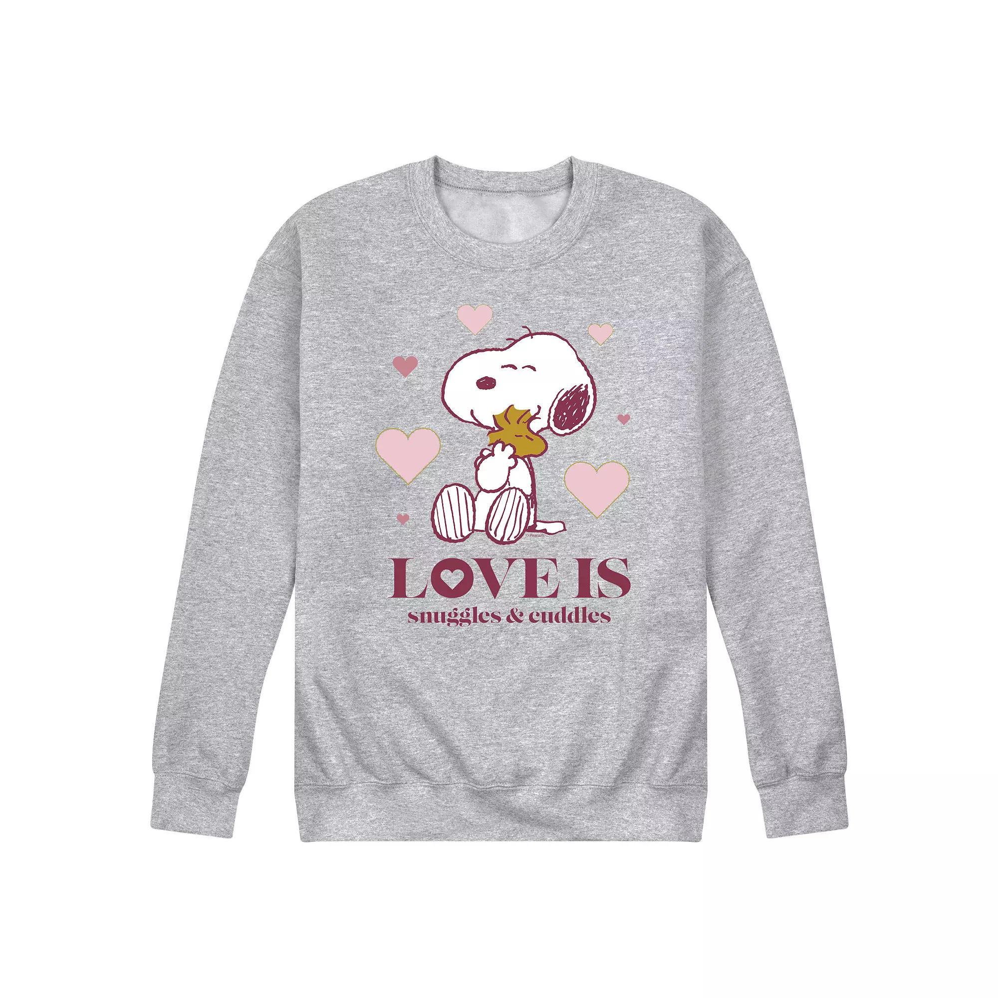 Mens Peanuts Snuggles and Cuddles Sweatshirt Product Image