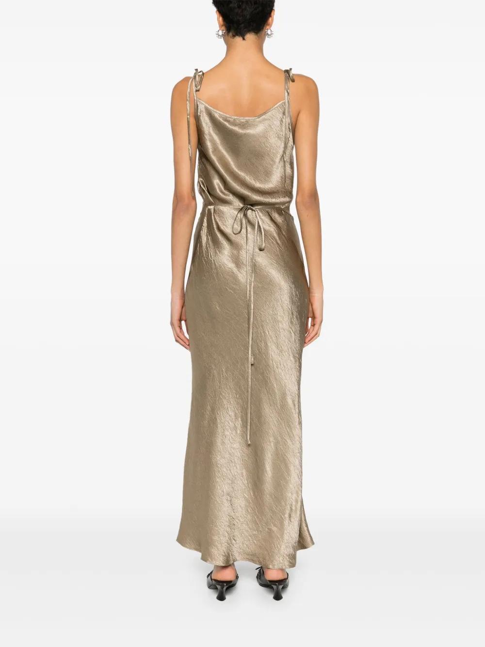 crinkled satin dress Product Image