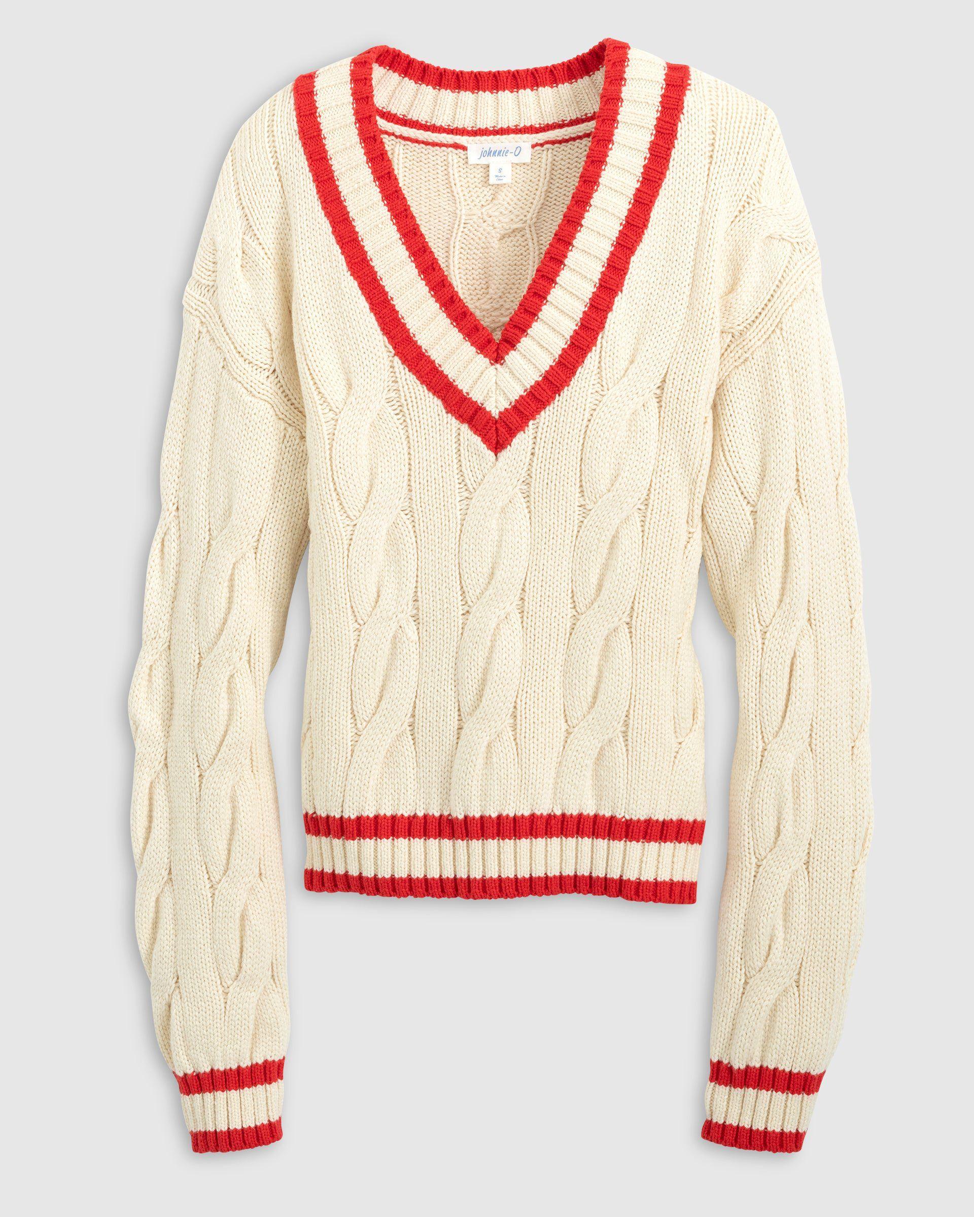 Varsity Cable Knit Cotton Sweater Female Product Image