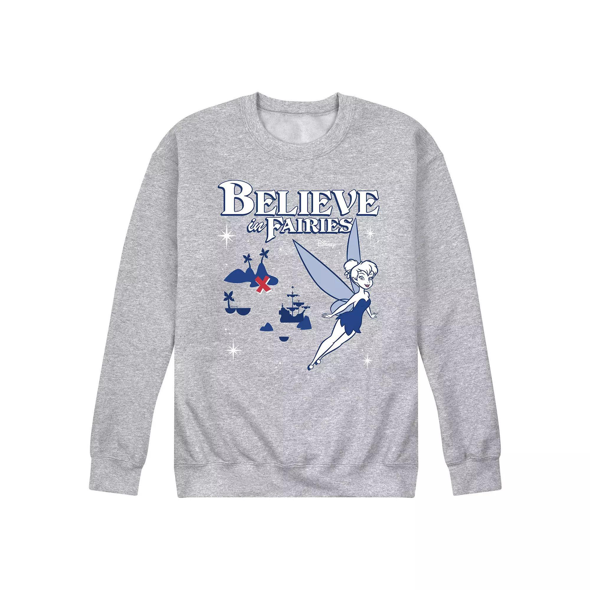 Disneys Peter Pan Mens Believe In Fairies Fleece Sweatshirt Product Image