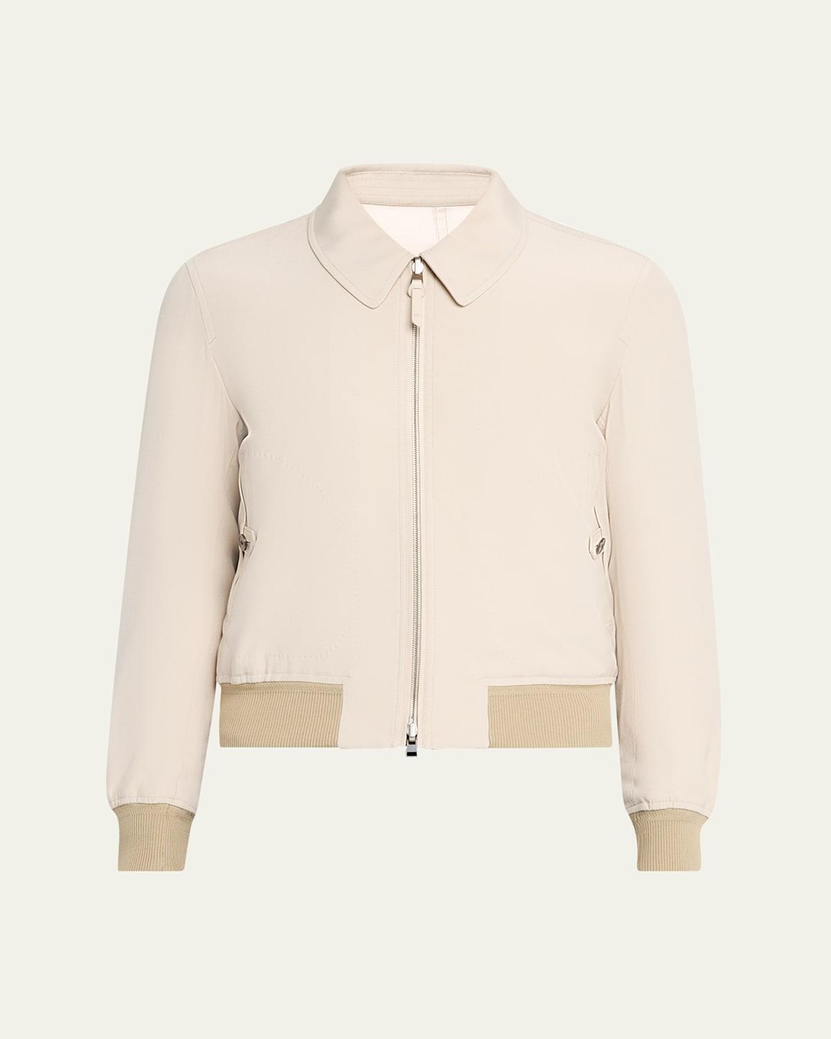 Mens Silk Satin Reversible Bomber Jacket Product Image