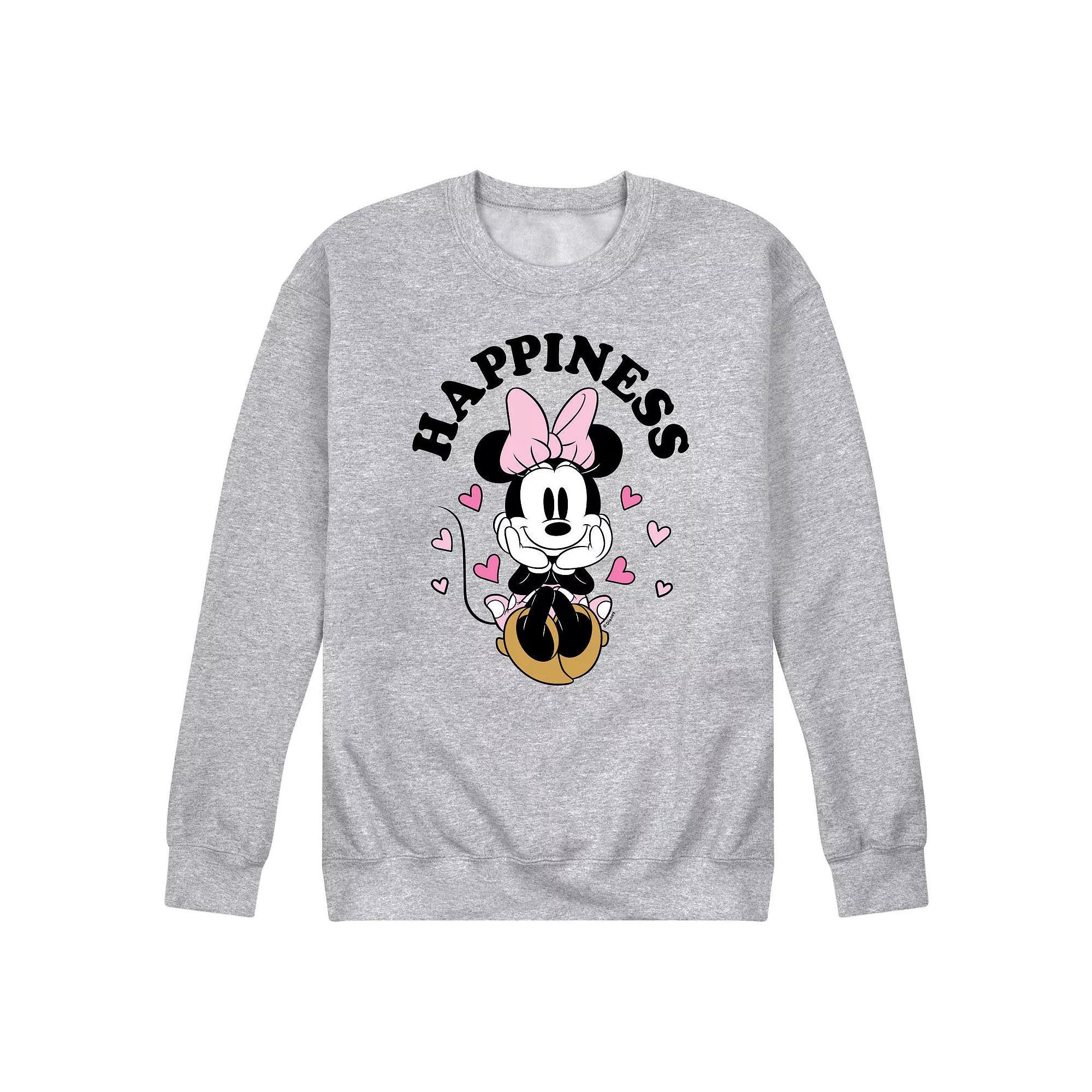 Disney's Minnie Mouse Men's Happiness Fleece Sweatshirt, Size: XL, Gray Product Image