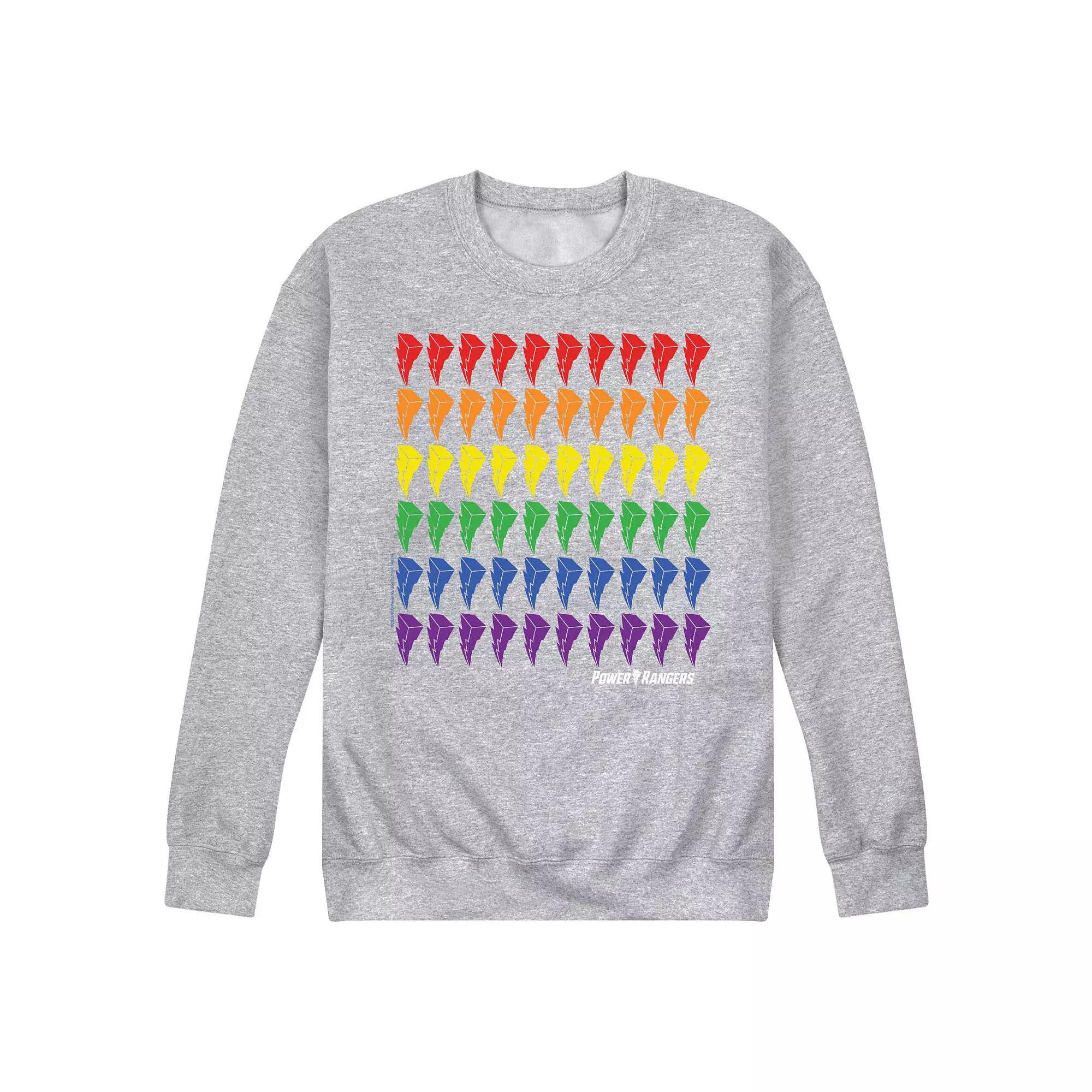 Mens Power Rangers Pride Bolt Fleece Sweatshirt Product Image