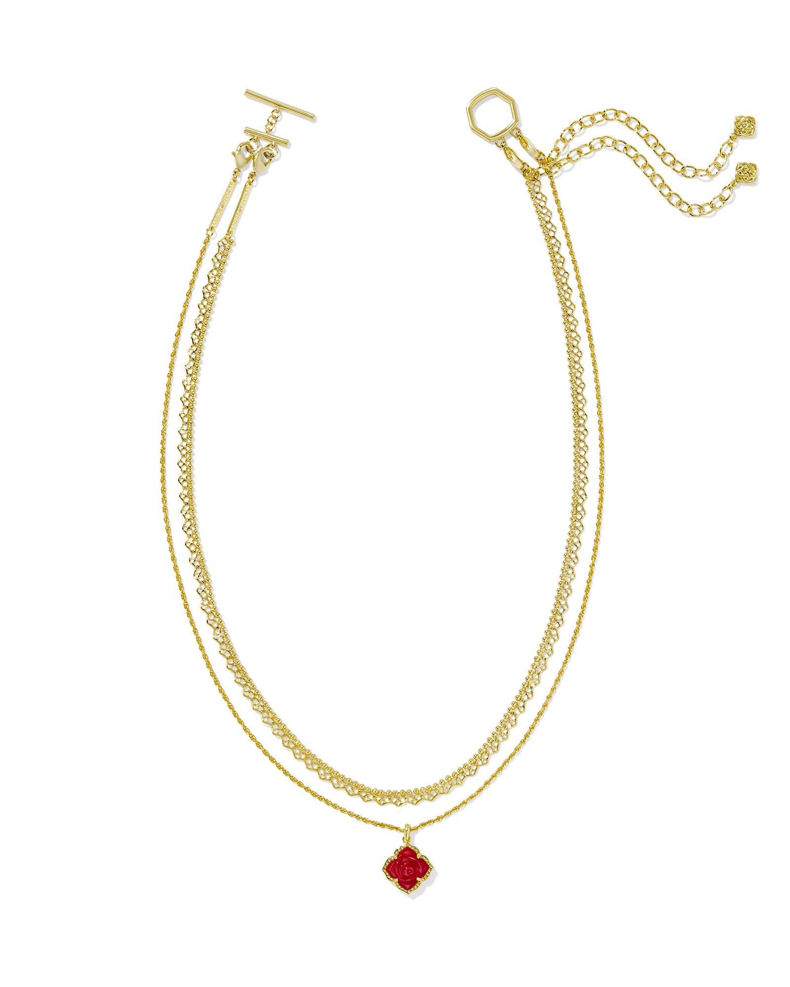 Mallory Rose Gold Multi Strand Necklace Product Image