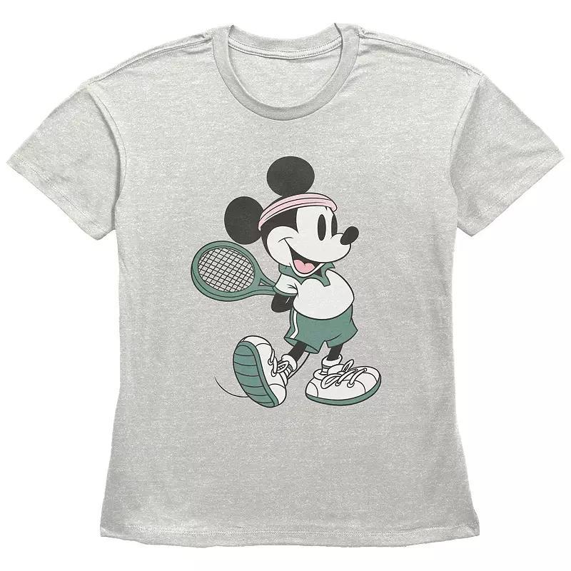 Disney's Mickey Mouse Vintage Tennis Player Women's Graphic Tee, Size: XL, Oatmeal Product Image