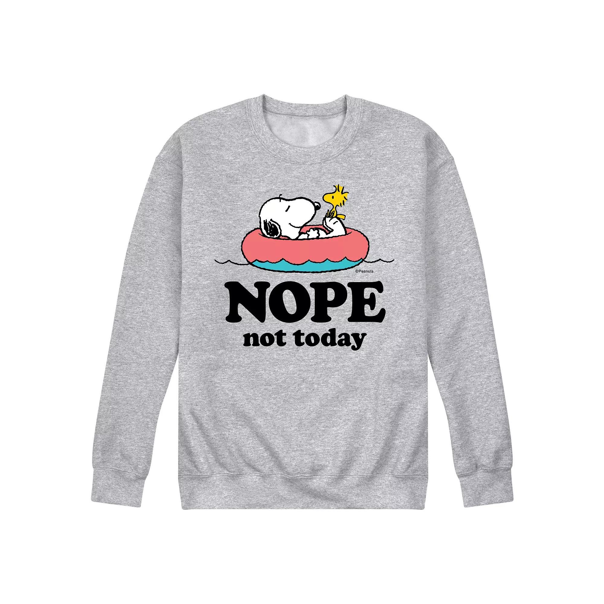 Mens Peanuts Snoopy Woodstock Nope Not Today Graphic Sweatshirt Product Image