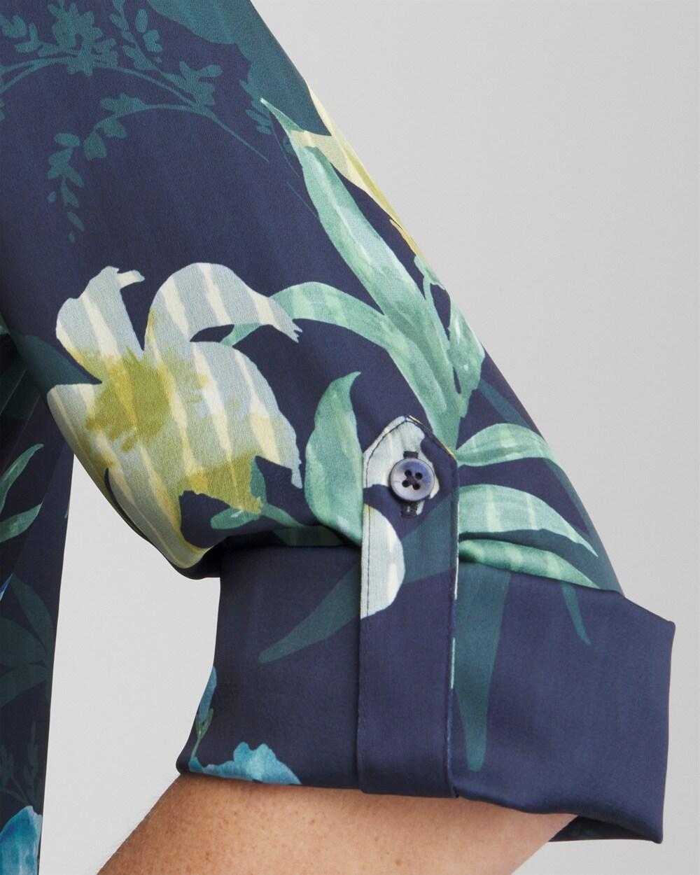 Satin Floral Maxi Shirtdress Product Image