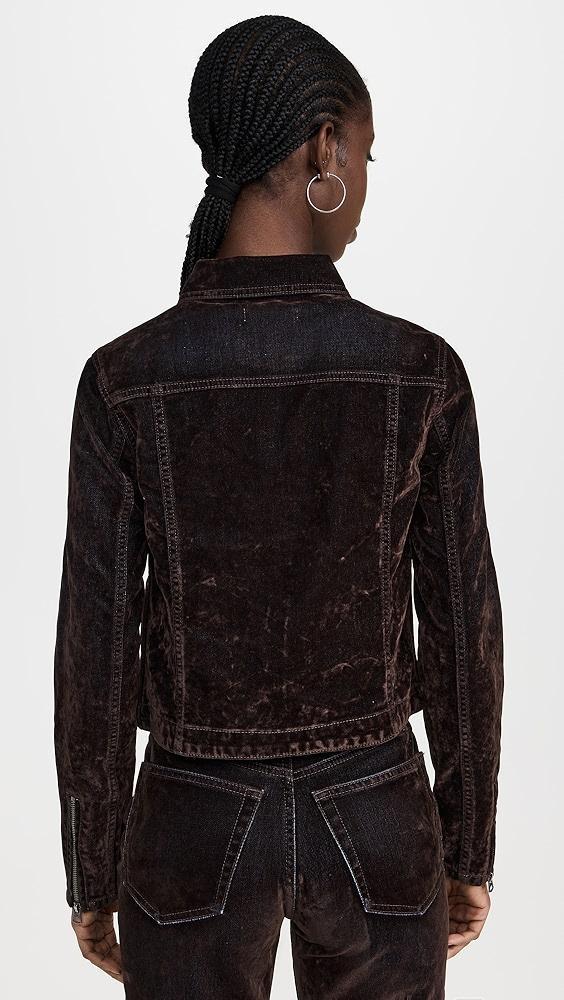 RE/DONE Flocked Corduroy Slim Zip Jacket | Shopbop Product Image