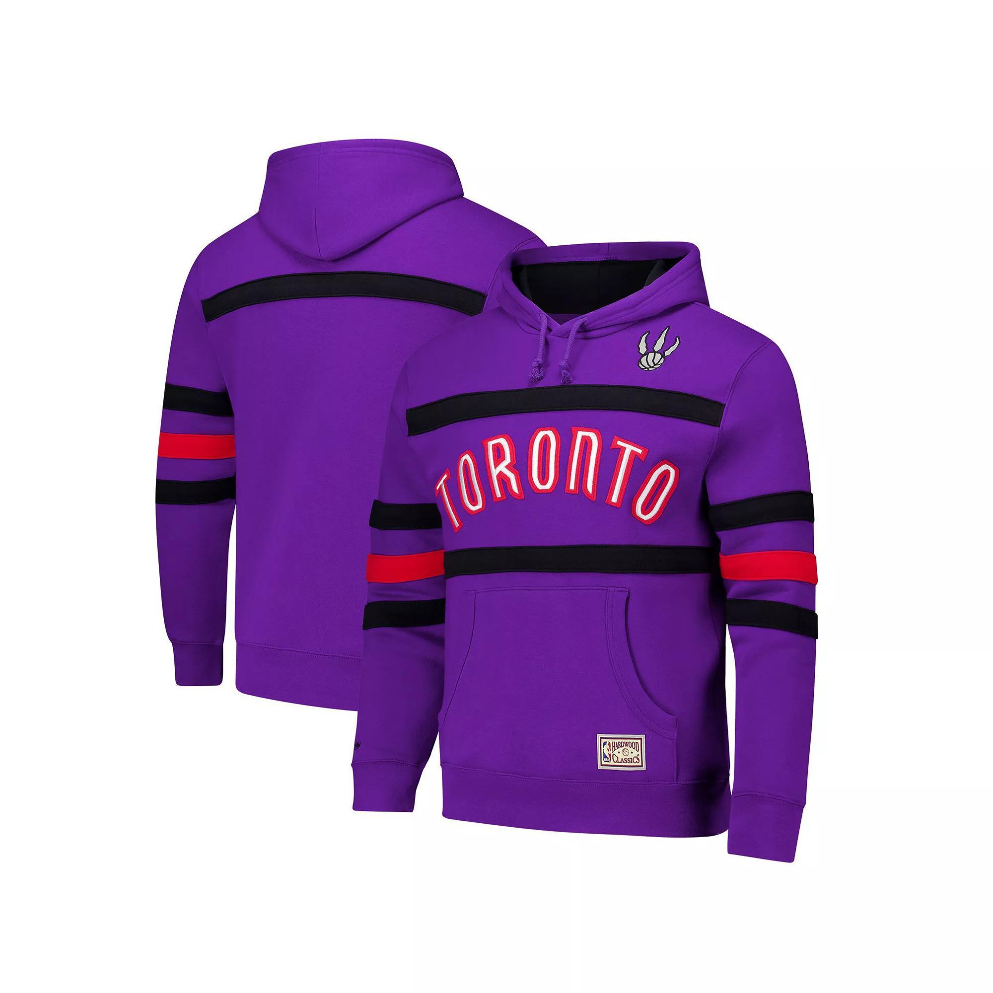 Men's Mitchell & Ness Purple Toronto Raptors Hardwood Classics Nights Head Coach Pullover Hoodie, Size: Small, Rpt Purple Product Image