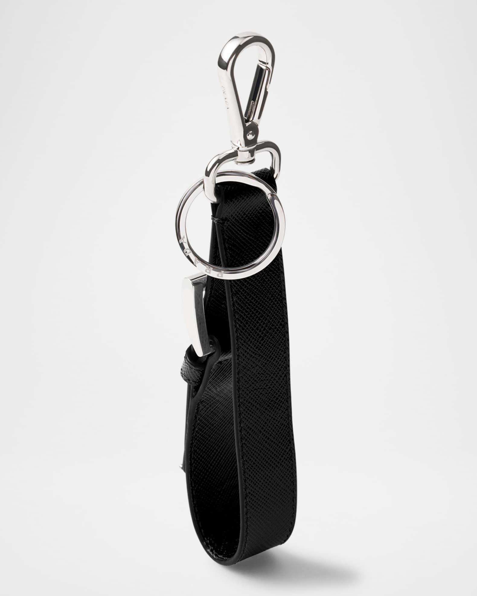 Men's Saffiano Leather Key Ring Product Image