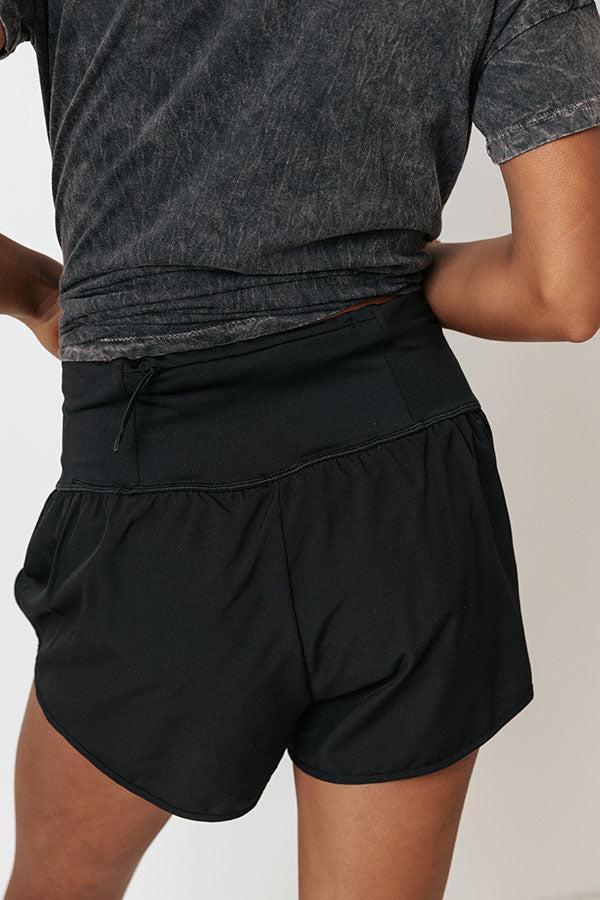 Finish Line High Waist Shorts In Black Product Image