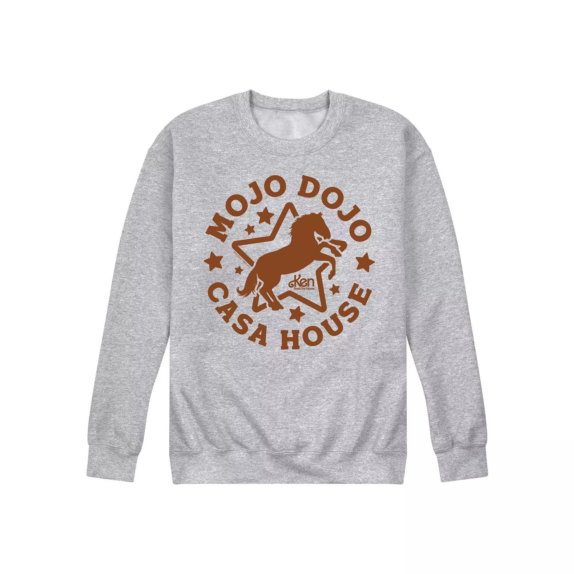 Mens Barbie The Movie Mojo Dojo Casa House Fleece Sweatshirt Grey Gray Product Image