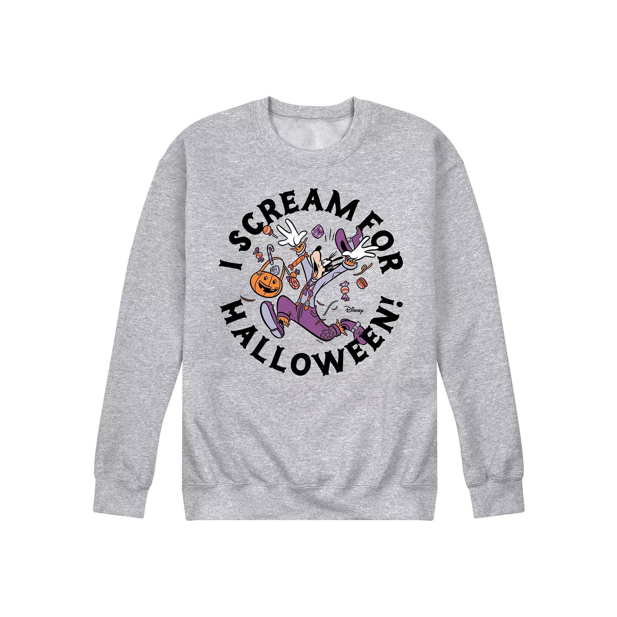 Disneys Goofy Mens I Scream For Halloween Fleece Sweatshirt Product Image
