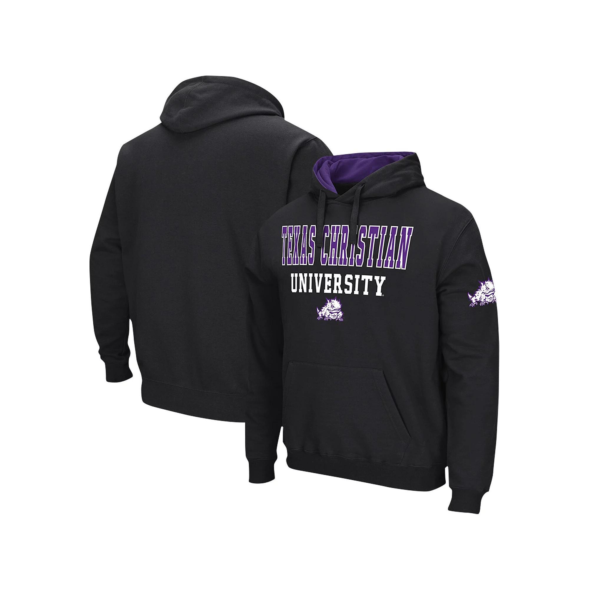 Men's Colosseum Black TCU Horned Frogs Sunrise Pullover Hoodie, Size: XL Product Image