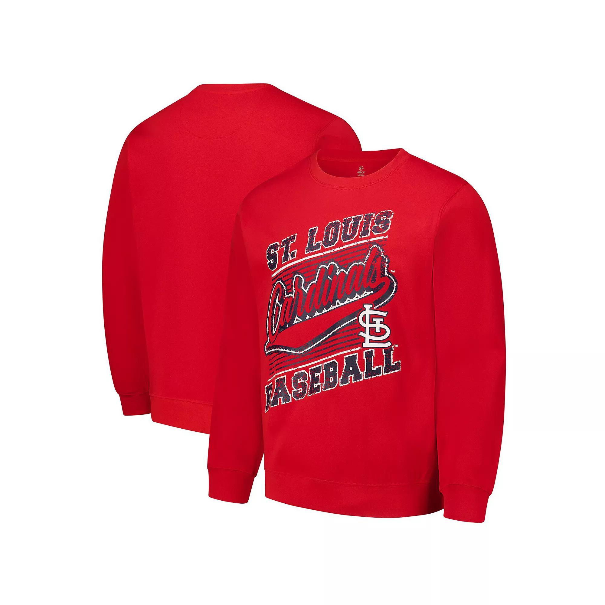 Men's Stitches Red St. Louis Cardinals Pullover Sweatshirt, Size: 2XL Product Image