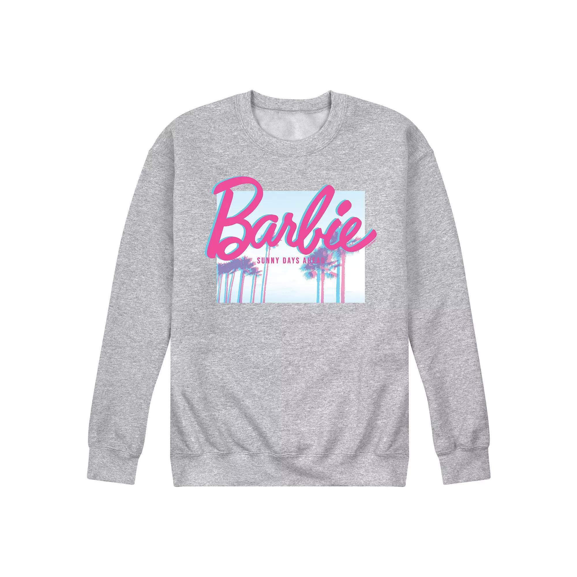 Mens Barbie Dream Summer Sunny Days Fleece Sweatshirt Blue Product Image