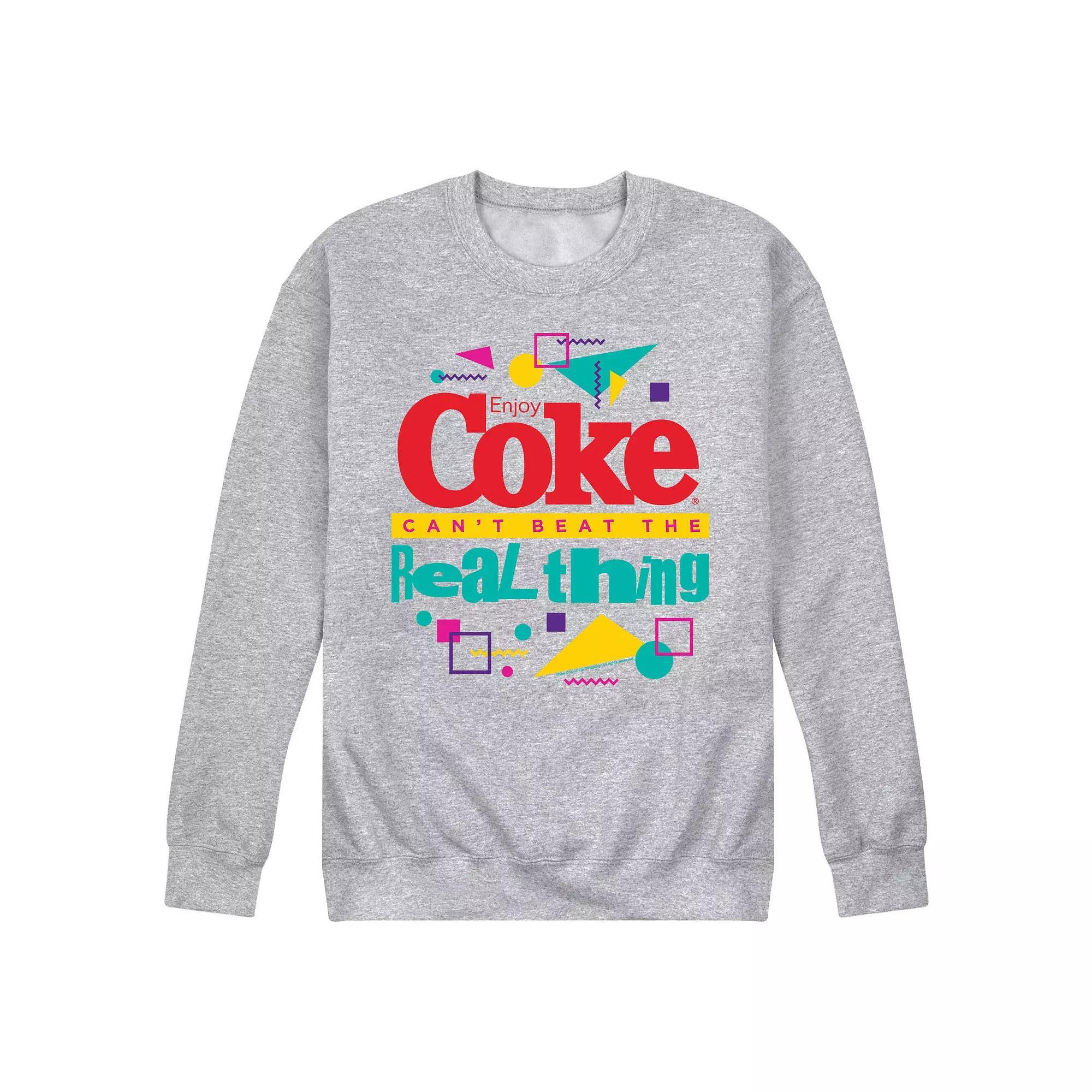 Mens Licensed Character CocaCola Cant Beat the Real Thing Graphic Sweatshirt Product Image