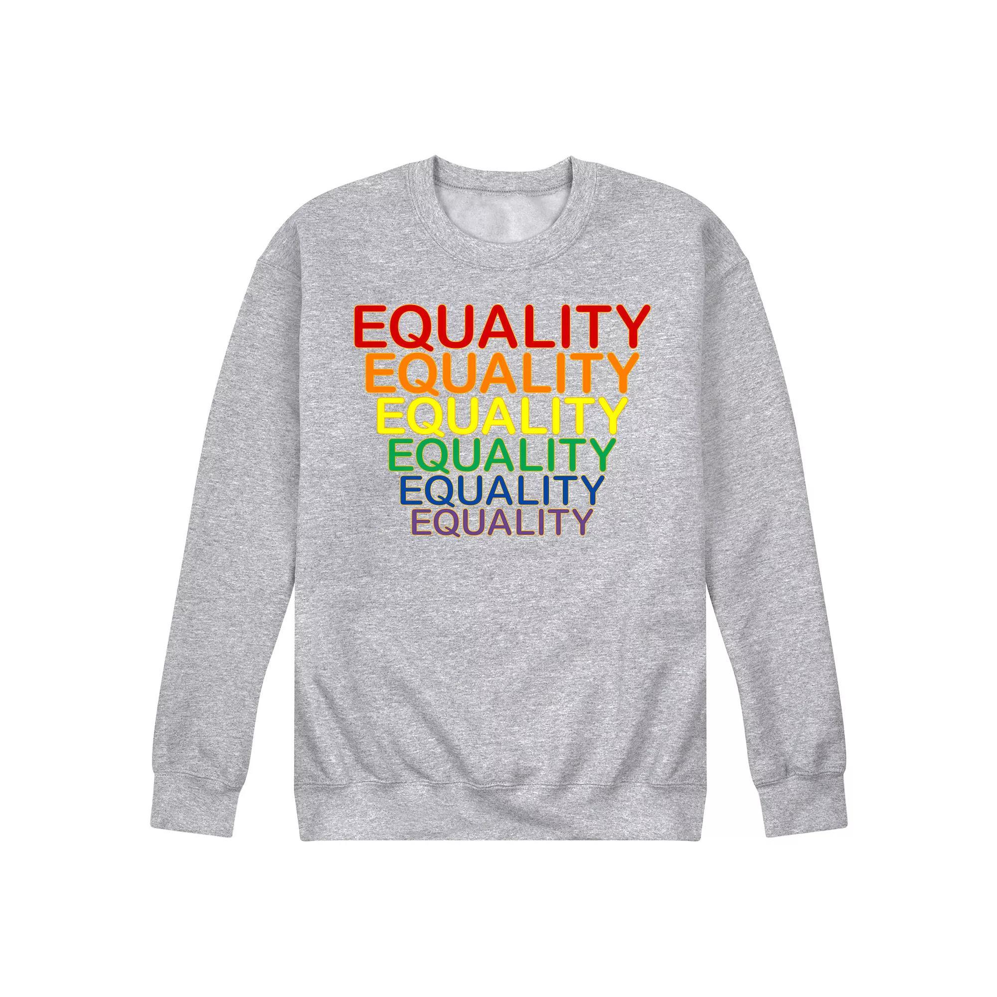 Mens Equal Equality Fleece Sweatshirt Heather Grey Product Image