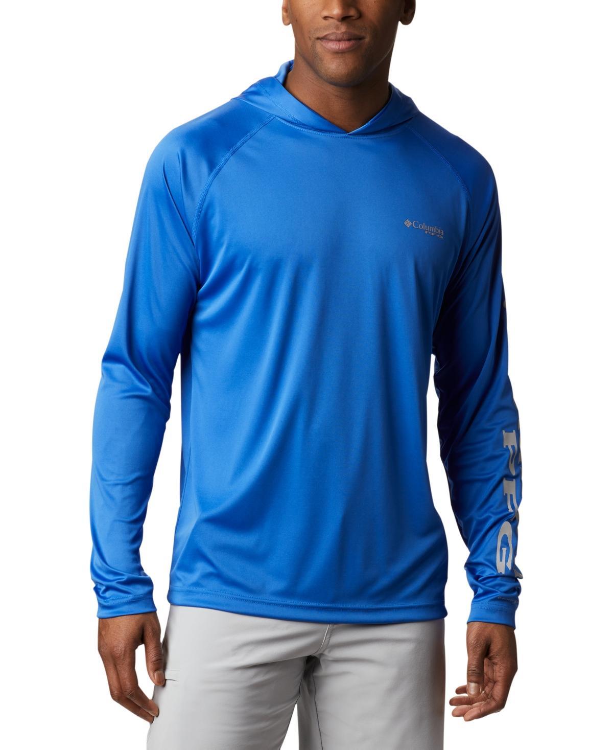 Men's Columbia PFG UPF 50 Terminal Tackle™ Hoodie, Size: XXL, Cool Gray Product Image