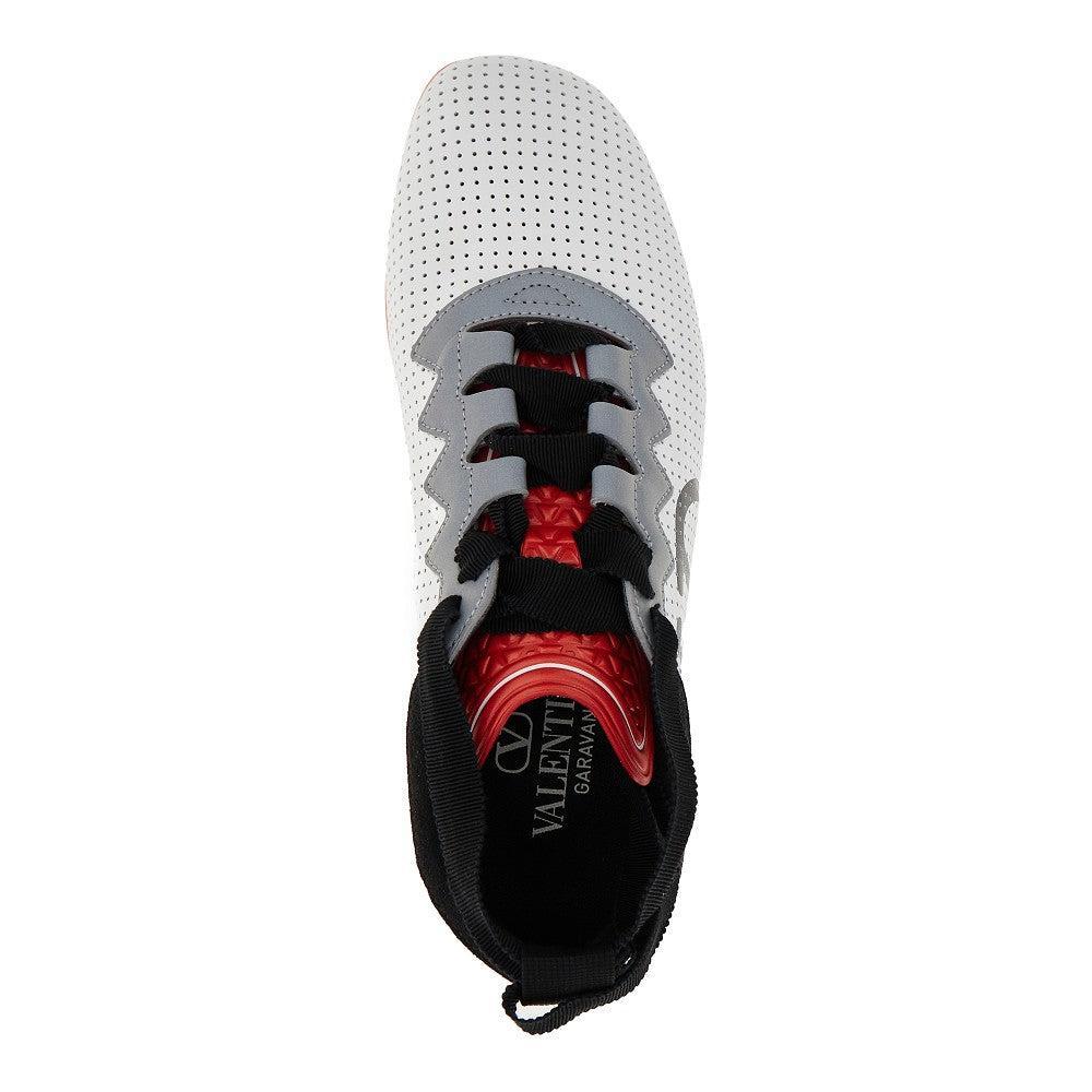 VALENTINO GARAVANI Chromathon Low-top Sneakers In Perforated Leather In Multi Product Image