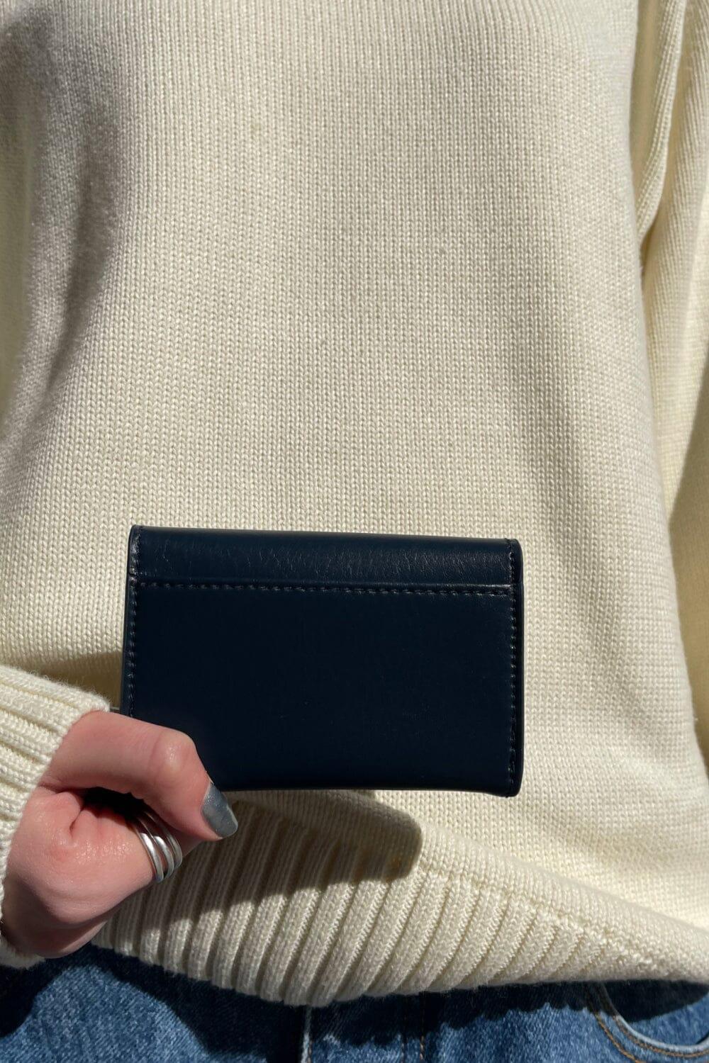Navy Leather Wallet Product Image