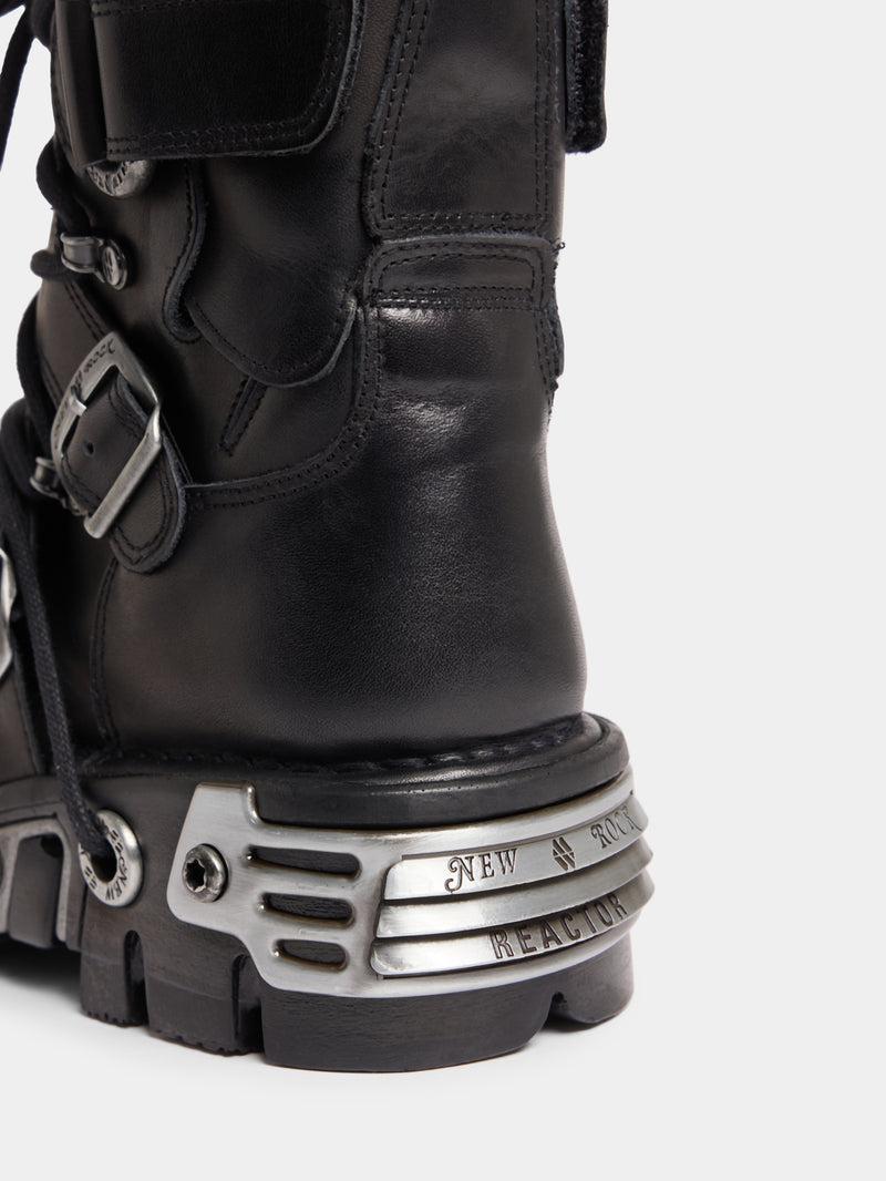 RABANNE x NEW ROCK BLACK BOOTS Product Image