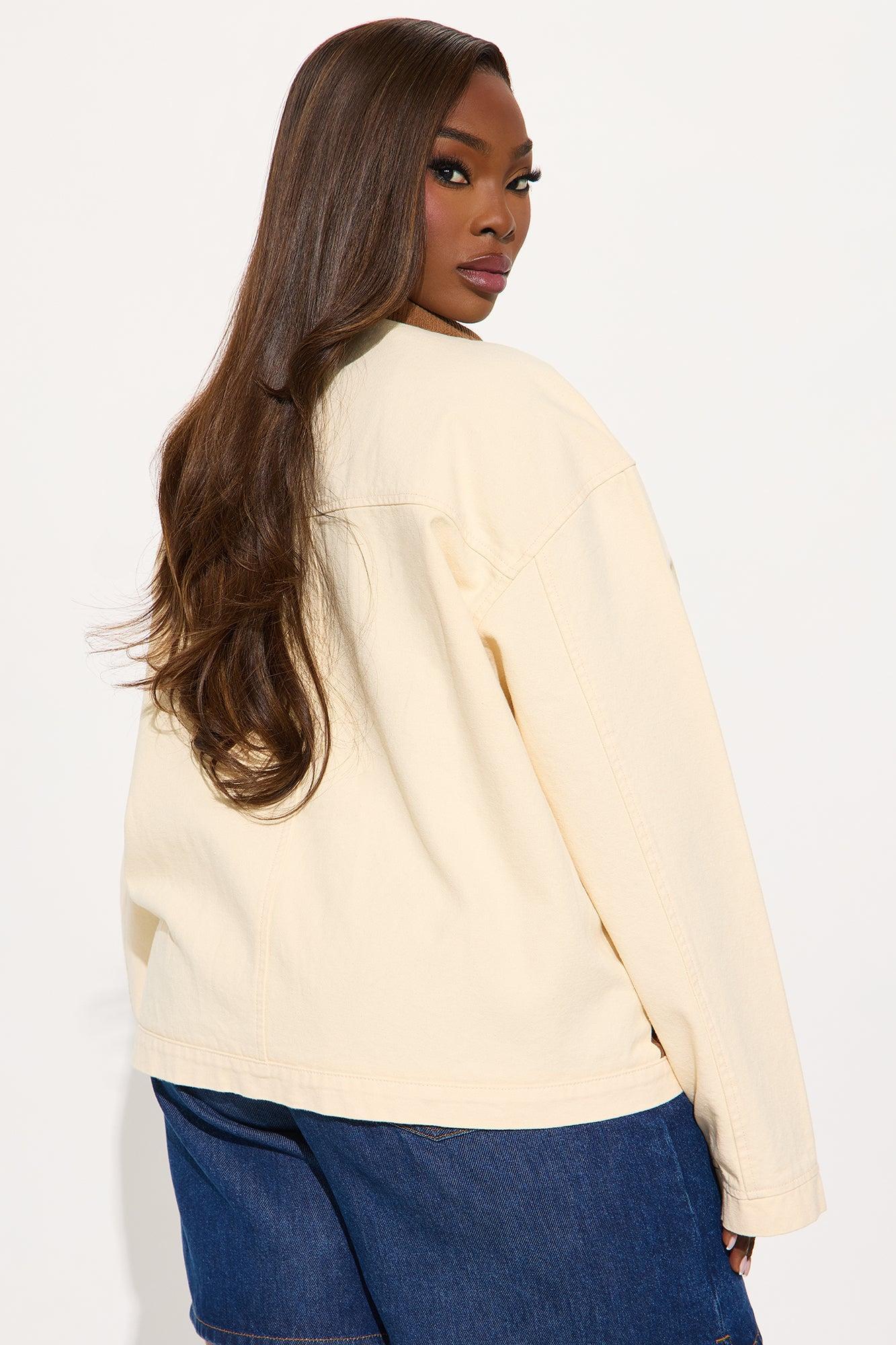 In The Dog House Trucker Jacket - Khaki Product Image