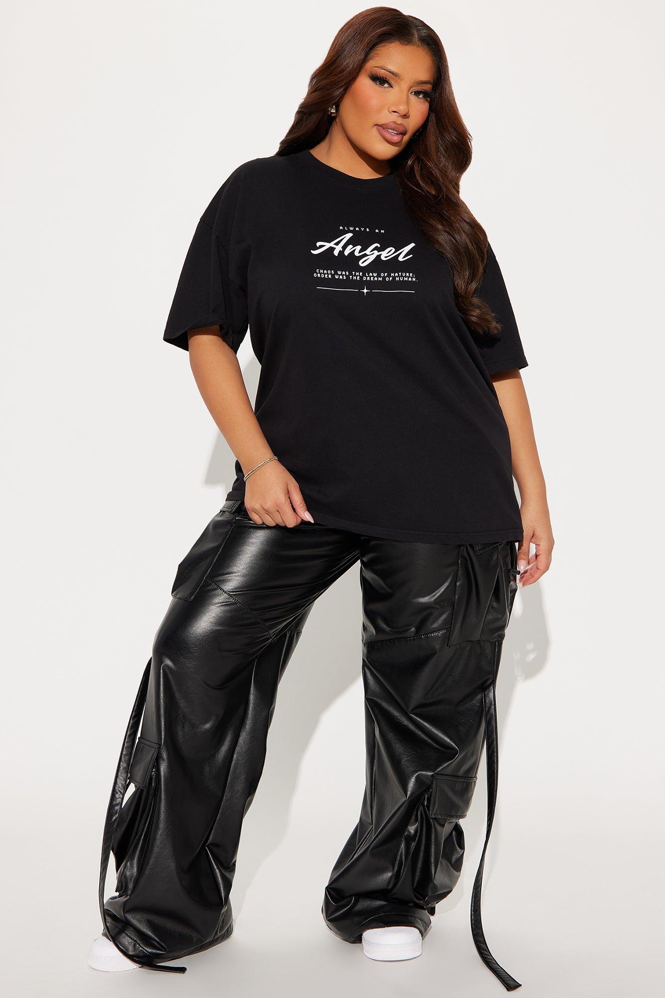 Angel Energy Washed Tee - Black Product Image