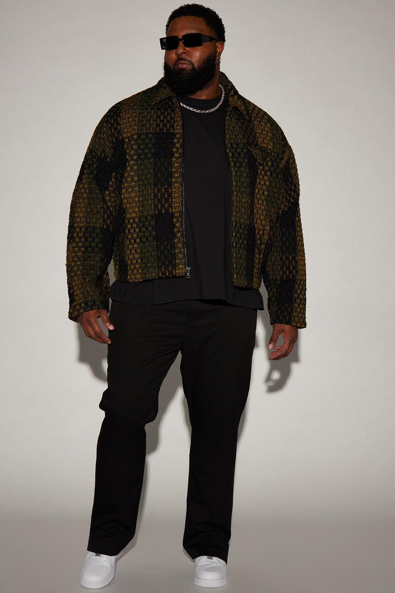Beverly Tweed Cropped Chore Jacket - Green/combo Product Image
