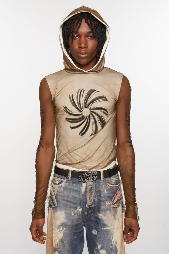 Mesh hooded t-shirt Product Image