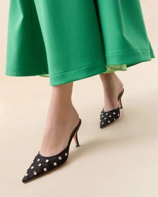 Women's Embellished Mesh High Heel Pumps Product Image