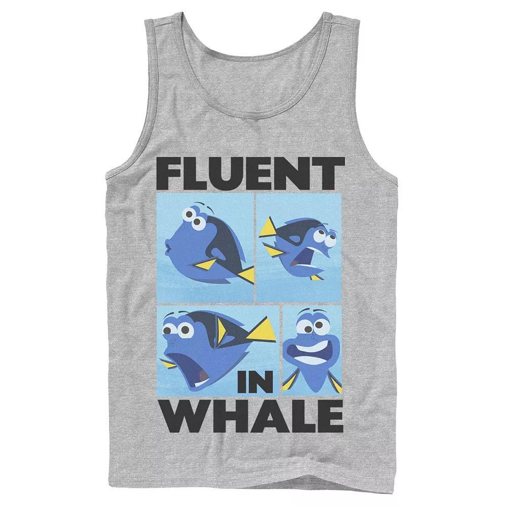 Mens Disney / Pixar Finding Dory Fluent in Whale Tank Top Athletic Grey Product Image