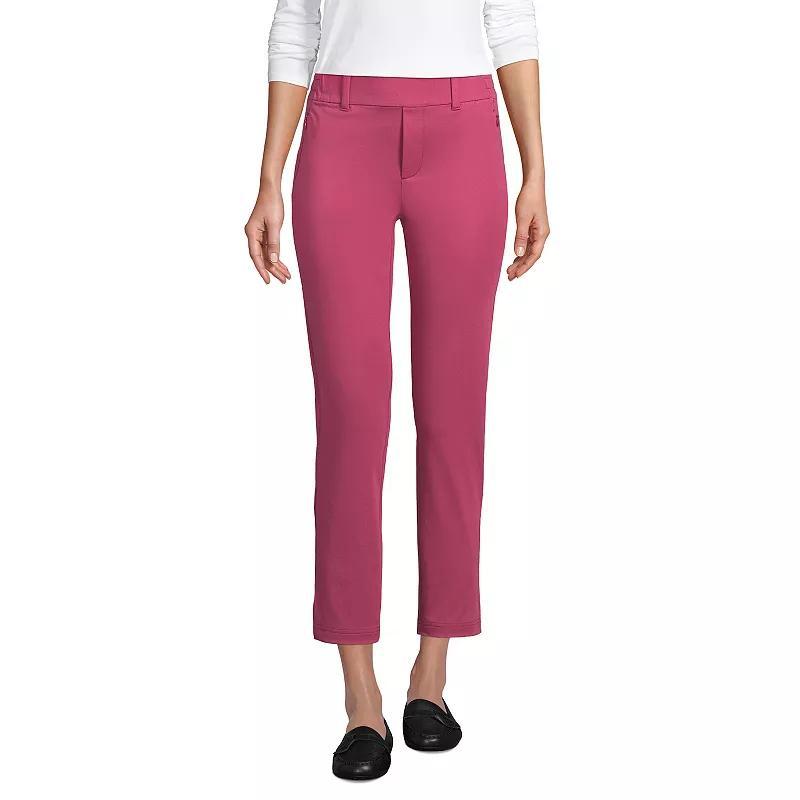 Women's Lands' End Flex Mid Rise Pull On Crop Pants, Size: XL, Deep  Blue Product Image