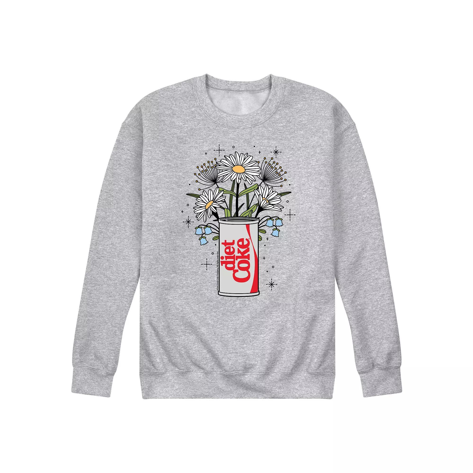 Mens Diet Coke Flowers Coke Can Fleece Sweatshirt Product Image