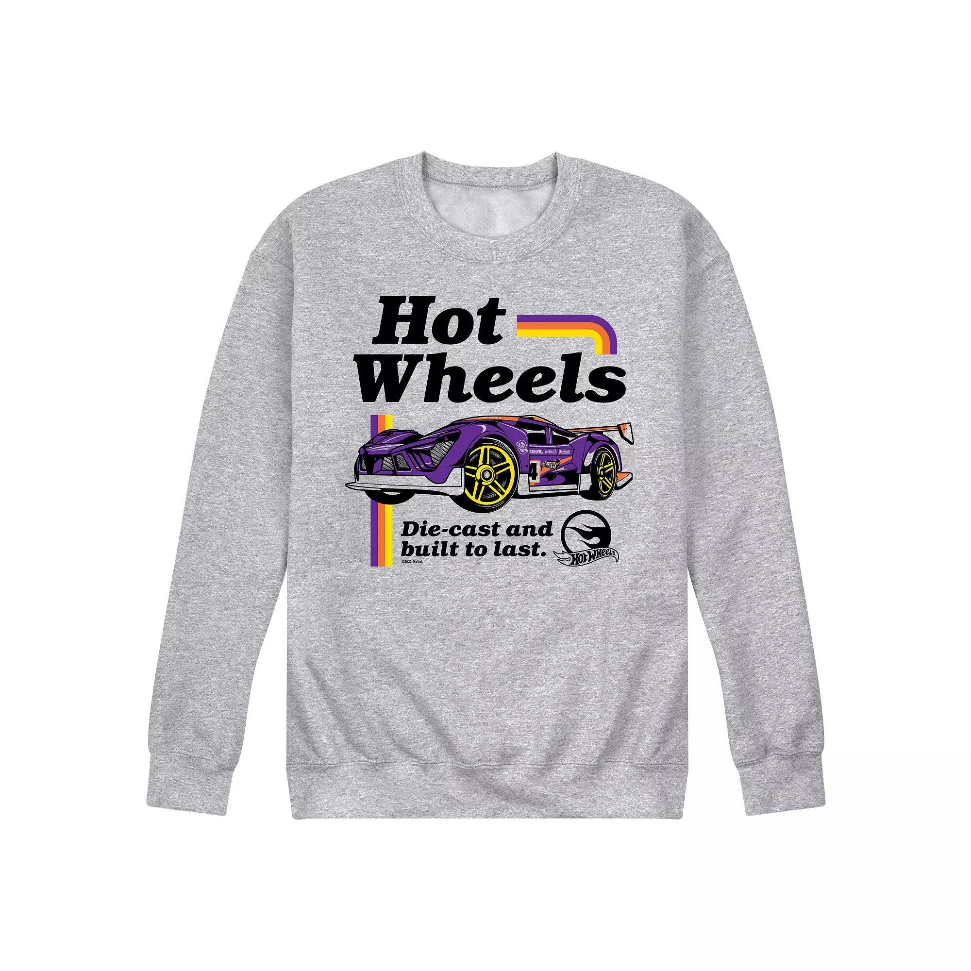 Mens Hot Wheels Built To Last Fleece Sweatshirt Grey Gray Product Image