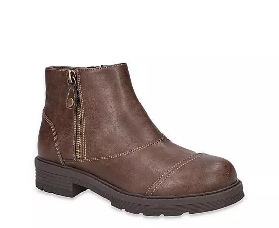 Aliah Easy Works by Easy Street Women's Slip Resistant Ankle Boots, Size: 9.5, Brown Product Image