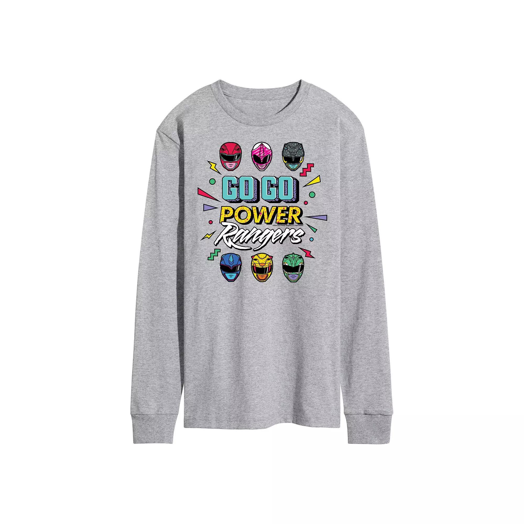 Mens Power Rangers Go Go Long Sleeve Graphic Tee Product Image