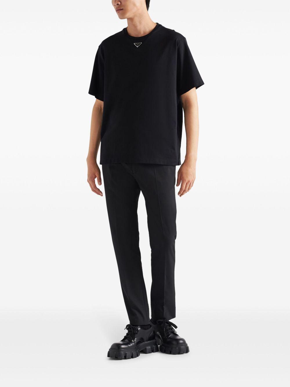 triangle-logo cotton T-shirt Product Image